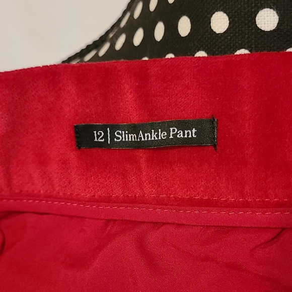 Talbots Slim Ankle Pants Red - Picture 10 of 11